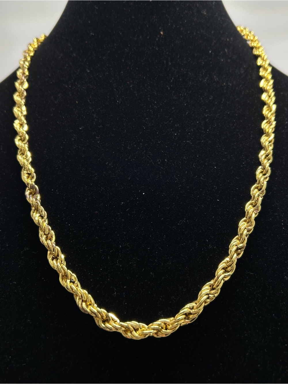 Gold Thick Rope Chain Necklace, Nice Quality